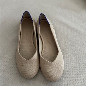 ROTHYS CAMEL KNIT FLATS SIZE 6